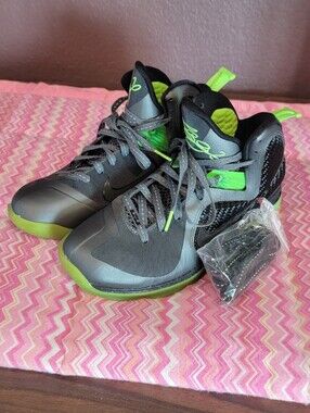 Nike LeBron 9 Dunkman Basketball Shoes Men's Size 8 Gray Green 469764-006